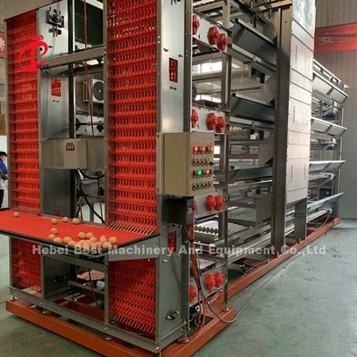 H-type volledig warm gedompeld gegalvaniseerd automatisch kippenkooiapparatuur voor kippenboerderijen