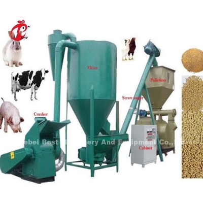 De Molenmachine van het hamervoer met Maalmachine en Mixer voor Gevogelte Dierlijk Landbouwbedrijf 220V 6KW Ada