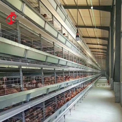 Modulaire pluimvee kooi systeem voor laag boerderijen Hot dip gegalvaniseerde batterij kooi capaciteit 96-200 vogels zand
