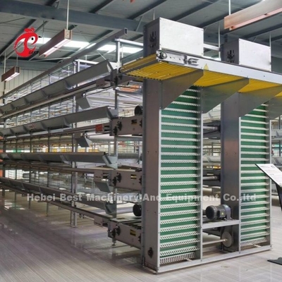 Modulaire pluimvee kooi systeem voor laag boerderijen Hot dip gegalvaniseerde batterij kooi capaciteit 96-200 vogels zand